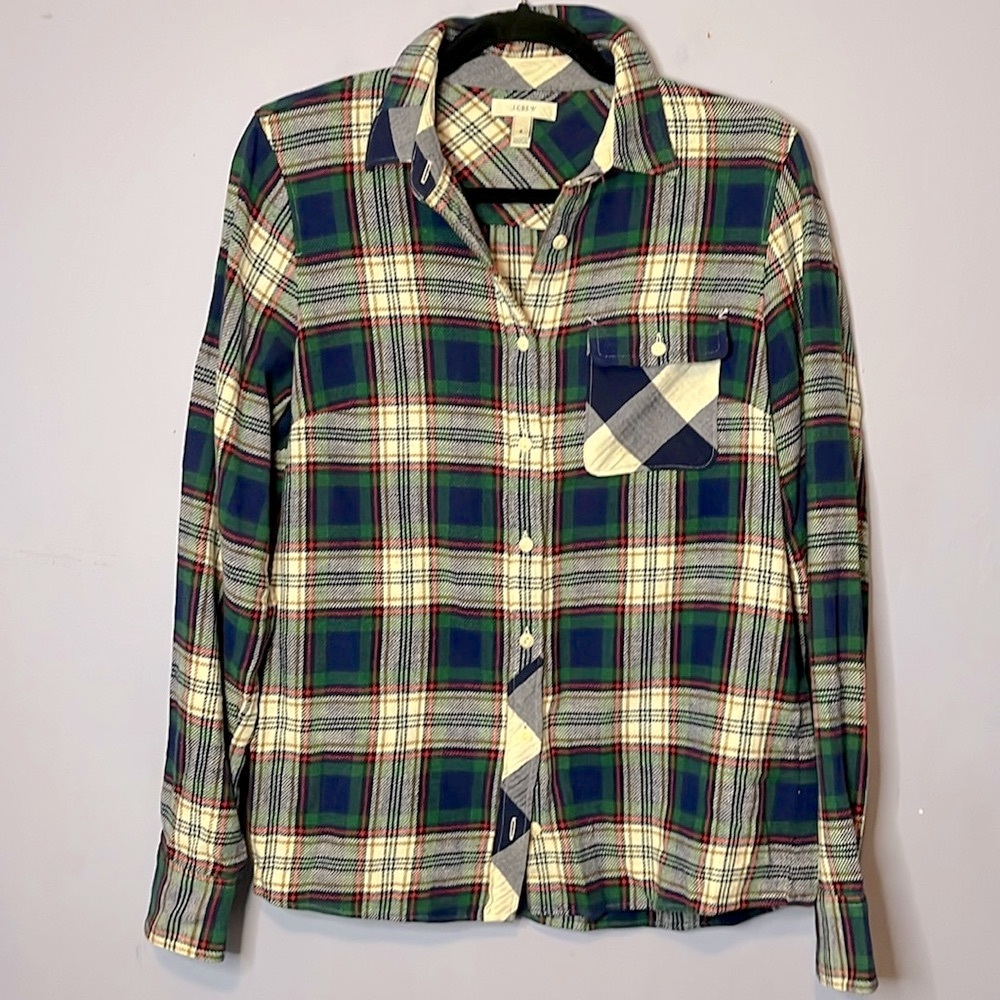 J Crew Flannel Shirt Plaid